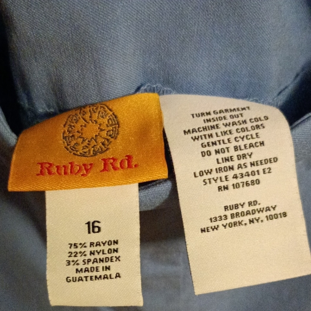 Ruby Rd. Light Blue Capris - Picture 2 of 3
